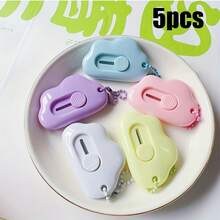 5-Piece Cute Flower Manual Retractable Knife - Pink, Blue, Green, Yellow, And White Folding Pocket Knives With Blades, Compact For DIY, Scrapbooking, Unboxing, And Crafts (Recommended For Use Under Supervision) - 5 sản phẩm, màu sắc ngẫu nhiên. - Xem 8