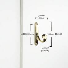 Heavy Duty Metal Wall Mounted Double Layer Coat Rack, With Screws, Can Hang Hats, Keys, Doors, Walls, Bathrooms, Sturdy And Durable, Vintage Industrial Entryway Storage Rack, Multi-Purpose Clothes Hanger To Save Space, Can Hang Coats, Jackets, Scarves, Bags, Towels, Bathrobes, Umbrellas, Keys, Accessories, Easy To Install, Includes Mounting Hardware, Perfect Gift For Home, Dorm, Apartment, Hallway, Porch - Multicolor - View 9