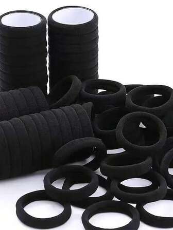 Seamless Black Hair Ties – Strong Elastic No Crease Hair Bands For Women Ponytails, Daily Use Hair Accessories For Thick Or Thin Hair,Stocking Stuffers,Stocking Fillers,Stocking Stuffers For Women,Stocking Fillers Women,Christmas Gifts,Gifts,Christmas Stocking Fillers,Gifts For Women,Gift,Christmas Gift,Stocking Stuffers For Adults,Stocking Fillers For Adult,Hair Stuff,Women's Accessories,Stocking Stuffer,Coming-Of-Age Hair Accessory,Christmas Hair Accessories,Gift Ideas For Women,Beauty Stocking Fillers,Christmas Gifts For Women