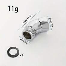 1pc Adjustable Shower Head Holder - Heavy Duty ABS Material With Flexible Arm, No Tool Installation, Compatible With European/US Threads For Bathroom, Bathtub, Shower System - Modern Bathroom Upgrade, Bathtub Accessory, High-Quality Construction, Home Renovation - Silver - View 4