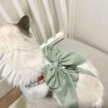 Fashionable Bowknot Half-Vest Pet Harness Leash - 3-In-1 Outdoor Use For Dogs & Cats, Breathable Mesh Pet Clothing, Pink/Blue, Multi-Functional For Small & Medium Dogs (Bichon, Shih Tzu, Teddy, Poodle) & Cats - Multicolor - View 18