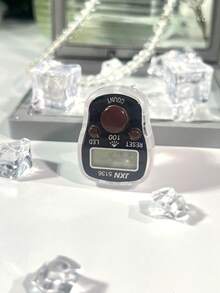 1个便捷电子计数器，带LED灯，透明边缘设计，带闪光灯，百位提醒，教育计数设备，圆形计数器，圣诞节、万圣节、感恩节、游戏礼物 - 彩色 - 查看 10