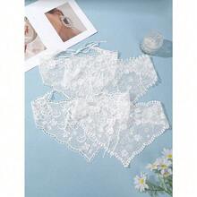 1 PC Hair Scarf, Hair Bandanas Head Kerchief, Vintage Lace Knitted Headband For Women, Headwrap For Girls, Headscarf Fall Winter Hair Accessories For Women For Vacation Outfits Woman - 白色 - 查看 10