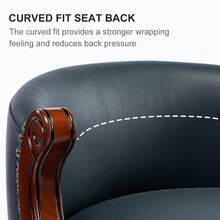 Cowhide Leather Bar Stools With Backrest, 360 Degree Swivel Bar Height Chair For Home Kitchen Counter, Modern Bar Stools - Blue + Seat Height 65cm - View 7