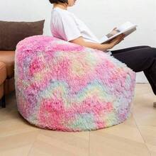 Storage Bean Bag Chairs Cover NO Filler Bean Bag Cover Living Room Furniture 31x20 Inch Soft Washable Plush Fiber Adult Bean Bag Bed Fuzzy Love Sack Beanbag Cover NO Filling