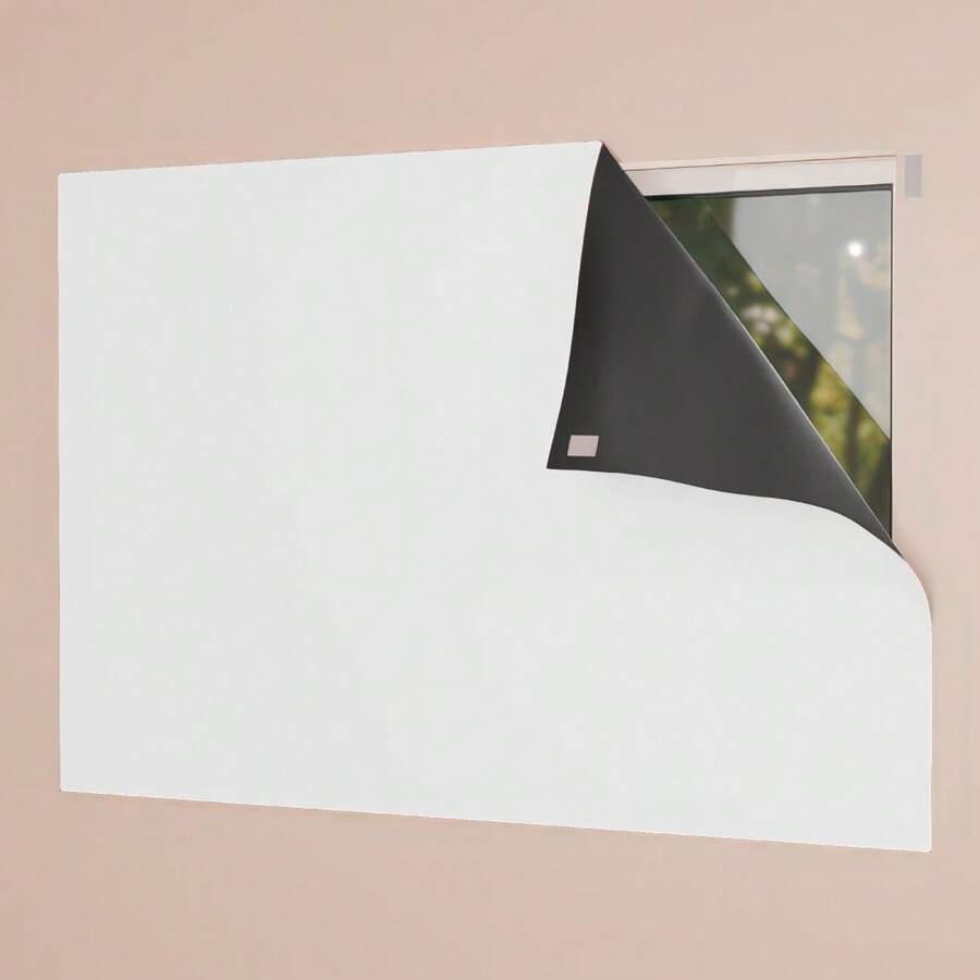 PVC Blackout Panel Curtain, Blocks 100% Of Light, For Living Room, Bedroom, Kitchen, Various Colors - Blanco - Ver 1
