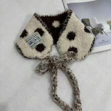 女士波点针织围脖头带，多功能围巾/耳罩，秋冬季保暖 - 彩色 - 查看 14