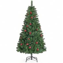 Árbol de Navidad Artificial, Abeto de 180 cm, Ramas de PVC, con Soporte de Metal, Montaje Rápido, Verde, Árbol de Navidad - Verde - Ver 7