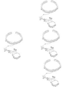 Pulsera De Estilo Antiguo Dedo Brazalete Pulsera De Plata Cadena De Pulsera De Decoración De Muñeca Pulsera De Joyas De Muñeca Aleación - 4 - Ver 11