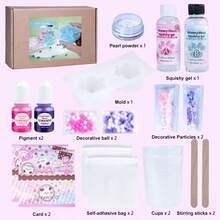 18pcs/Set Transparently Taba Squishy Kit,Make Your Own Squishies With 100ml 1:1 AB Liquid Silicone,Making Cat's Claws, For Super Soft DIY Squishy Making,Perfect For Beginner Squishy Makers,Jewelry Casting Tools