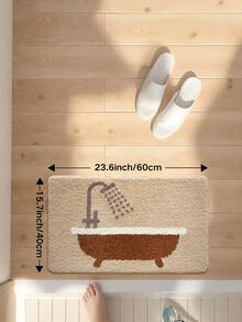 DAJIANG 1PC Bathroom Mats Rugs Flocking Fluffy Comfortable Underfoot Bathtub & Showe Bath Mat For Bathroom, TPR Backing Non-Slip, Runner Corridor, Bedroom, Living Room, Beside Throw Rugs Machine Washable Rugs Easy Clean, Throw Rugs Easy Clean For Home Decor - Multicolor - View 13