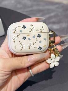 适用于 2/1/3、4、Pro 3 和 Pro 2 的无线蓝牙耳机保护套，TPU 材质，花朵图案，带钥匙扣，设计精美 - 彩色 - 查看 26