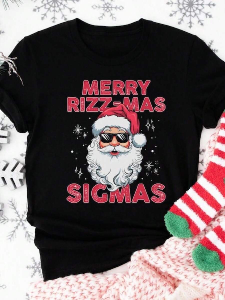 Merry Rizzmas Sigmas Santa Shirt, Rizz The Season Santa Tee, Rizzler ...