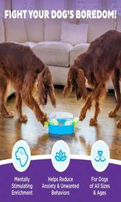Outward Hound By Nina Ottosson Dog Brick Treat Puzzle Enrichment Toy, Level 2 Intermediate Game, Blue - ColorH - 查看 2