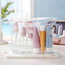 11pcs Travel Set 80ML Portable Refillable Bottle Travel Set Toiletries Bath And Wash Separate Bottle Skin Care Products Subpackage Container, Travel Necessities, Cosmetics Storage Bottle, Mini Capsule Shape, Travel Container, Magnetic Suction Fitting, Portable Subpackage Container, Reusable, Suitable For Travel, Outdoor Camping, Business Outing, School And Other Scenarios, Suitable For Lotion, Face Cream, Moisturizing Cream, Shampoo, Shower Gel, Hair Conditioner And Other Gifts For Mothers, Girlfriends, Girls - Nhiều màu - Xem 13