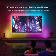LED TV Backlight, 16.4ft RGBIC TV Backlight For 55-70 Inch TV, Smart LED Light For TV With Bluetooth APP And Remote Control, Color Changing Colorful LED Light, Music Sync Function, 99+ Scene Modes - 13.1ft for 43-55" TV - View 12