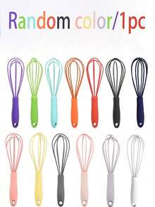 4/2/1pc Silicone Mini Whisk - Perfect For Adults - Ideal For Mixing, Whipping, Stirring And Blending - Essential Baking Tool And Kitchen Gadget - Back To School Supplies - Suitable For Chocolate, Eggs, Cream, Butter - Multicolor - View 11