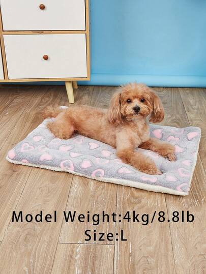 涤纶材质，可爱设计，透气，可水洗，加厚宠物床垫，适合小型和中型猫狗全年使用（适合像泰迪熊一样快乐的狗狗，不适合大型犬）