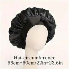 1pc Luxurious Satin-Silk Sleeping Bonnet - Frizz-Free Hair Protection With Adjustable Tie Band, Unisex For Men/Women (Curly/Straight Hair), Shower Cap Breathable Winter Night Hair Care Essential, Christmas Stocking Stuffer 2025 - Multicolor - View 3