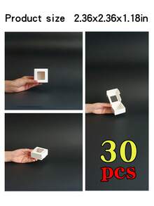 10/30个装白色小礼盒，带透明窗口，适用于珠宝、肥皂、糖果等，手工制品纸板包装，装饰性扁平散装盒，适合礼品、工艺品、赠品、婚礼派对、新娘送礼会等场合。