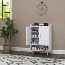 Shoe Cabinets - White - View 2
