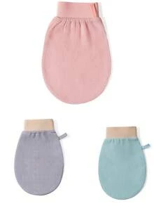 2 chiếc Găng tay tắm tẩy tế bào chết màu ngẫu nhiên, Găng tay tẩy tế bào chết đơn giản cho phòng tắm Trang trí phòng tắm tại nhà Trang trí mùa thu Trở lại trường - Nhiều màu - Xem 7