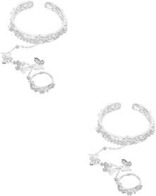 Pulsera De Estilo Antiguo Dedo Brazalete Pulsera De Plata Cadena De Pulsera De Decoración De Muñeca Pulsera De Joyas De Muñeca Aleación - 2 - Ver 11