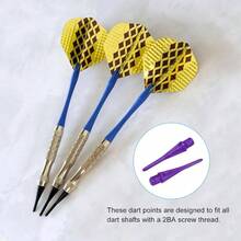 Plastic Dart Tips, 2BA Thread Soft Dart Plastic Tip Soft Tip Dart Accessories - Purple - View 6