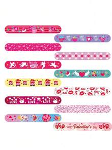 1pc/12pcs/24pcs/1set Valentine's Day Heart Bracelet & Valentine's Day Pull Coin Gift Box Surprise Set - Multicolor - View 3