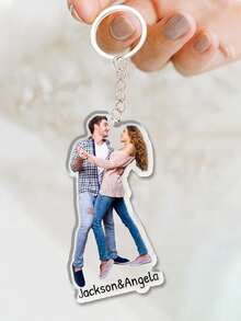 1 pièce/3 pièces Porte-clés acrylique personnalisé, porte-clés photo personnalisé, pendentif de sac à dos pour femme, porte-clés pour animaux de compagnie personnalisés, étiquettes de clés, porte-clés acrylique pour couples, amis, animaux de compagnie, porte-clés photo personnalisé, effet double face, breloques - Modèle A - Voir 13