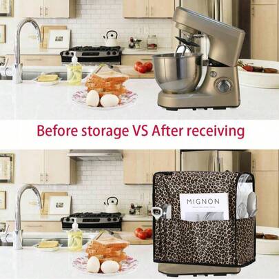 High-Grade Waterproof Dust Cover For Mixer With Storage Bag - Made Of Durable Oxford Fabric And TPU, Suitable For Mixers, Size 13.78x8.27x14.17 Inches, Does Not Come Into Direct Contact With Food.