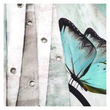Rustic Farmhouse Shower Curtain, Farm Teal Daisy Floral Flowers And Butterfly On Country Wooden Shower Curtain For Bathroom, Turquoise Blue With 12PCS Hooks, 70X70IN - 多色548 - 查看 8