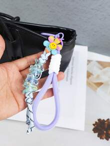 1pc Customized INS Style Minimalist Short Rope Woven Acrylic Plated Colorful English Letter Bead Heart Keychain, Cute Little Sun Acrylic Pendant, Gift For Friends, Family, Birthday Gifts, Customized Keychain, Customized Name, Customized Birthday Gift, Customized Phone Lanyard, Customized Bag Charm,Durable,Colorful,Cute,Adorable,Funny,Kawaii,Y2K,Stylish,Unisex,Casual,Custom,Personalized,Unique,Customized,Ideal Gifts For Him,Ideal Gifts For Her,Her,Boyfriend,Girlfriend,Family,Friends,Delicate Romance,Winter Grace