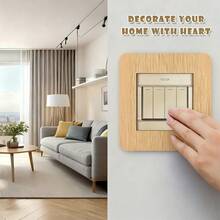 1片现代开关面板贴纸，无需安装或接线，采用耐用PC塑料材质，适用于标准开关，适用于客厅、卧室、办公室，易于安装和拆卸，提升家居装饰格调。