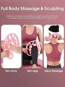 Rullo da massaggio sportivo anti-cellulite, massaggiatore per corpo e gambe, dispositivo per allenamento yoga a forma di U per rilassamento muscolare, accessori per ginnastica e fitness (rullo a goccia d'acqua)