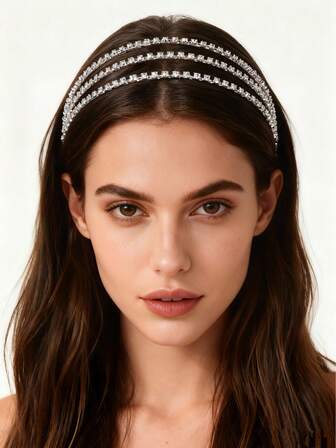 1 st Kvinnor Rhinestone Dekor Lyx Bröllopssvit Pannband, För bröllopsfest Eleganta tiaror