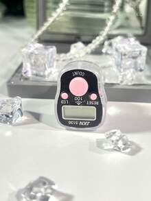 1个便捷电子计数器，带LED灯，透明边缘设计，带闪光灯，百位提醒，教育计数设备，圆形计数器，圣诞节、万圣节、感恩节、游戏礼物 - 彩色 - 查看 2