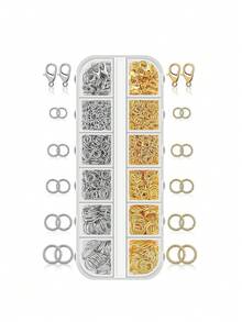 钥匙扣制作套装，钥匙扣夹大号钥匙圈，适用于珠宝制作，DIY钥匙扣工艺品材料，钥匙扣钩，龙虾扣，手机装饰配件