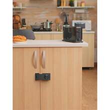 4 Inch Keyed Hasp Lock For Cabinets & Small Doors, Twist Knob Design, Heavy Duty Zinc Alloy With Chrome-Plated Iron, Includes Keys & Screws - Black, 3 Pack{Inchsize_nameinch:Inch4in-3Packinch,Inchcolor_nameinch:InchBlackinch} - Đen - Xem 6