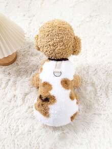 Autumn/Winter Pet Fleece Vest, Cute Dog/Cat Clothes Suitable For Small Dogs And Cats, Teddy, Pomeranian