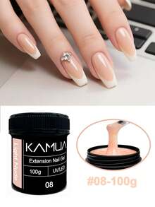 KAMUA 三色中性强化凝胶指甲油 - 持久耐用，打造自然美甲效果，强力加固，适合美甲沙龙及居家DIY，100克，颜色：乳白色、裸杏色、浅粉色 - 彩色 - 查看 7
