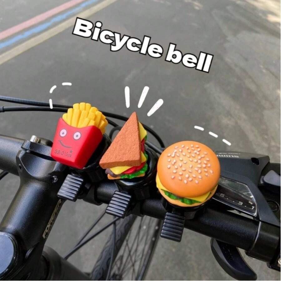 Creative New Bicycle Bell, Novelty Bell, Bike Bell, Bicycle Decoration, Cartoon Bicycle Bell Toy, Decorative Bell, Holiday Gift - متعدد الألوان - مشاهدة 1