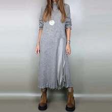 elegante Quasten-Saum Zweiteiler Vintage Langarm-Pullover passende Spitzen-Halterkleid-Sets Mode Pendler Damen lockere Sets - 02 Aprikose - Übersicht 9