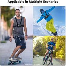 6pcs Complete Action Camera Accessory Kit With Phone Clip Mount, Mobile Phone Chest Strap Mount Strap Holder Kit For POV/VLOG, Fishing,Biking,Outdoor Body Camera Mount,Cell Phone Clip Accessories Compatible With Action Cameras