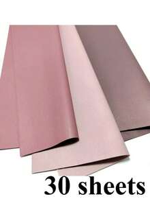 30/60pcs Set Coffee, Beige-Red & Light Pink Mixed Pearl Paper, Suitable For DIY Crafts, Party Gifts Packaging, Flower Bouquet Wrapping, Shoes & Clothing Wrapping, Holiday & Birthday Gifts Packaging Decoration