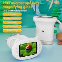 2.4" Screen Pocket Kids Microscope: 1000X Handheld Microscope For Photo And Video - Portable Science Kits STEM Toys – Christmas/Birthday Gifts For Girls & Boys Ages 3-12(White) - trắng - Xem 2