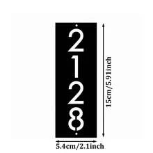 6 Sizes Available! Black Metal House Address Sign - Vertical Home Address - Custom House Numbers - Modern Address Sign - House Number Sign - Galvanized Metal Numbers