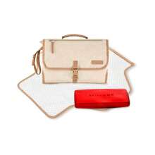 Pronto Signature Changing Station, Beige Swirl Dot