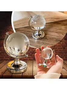 Miniature Glass Globe Table Ornament Decoration 6cm - 12cm - 銀色 12厘米 - 查看 6