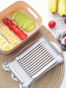 1件装，食物切片器，切蛋器，多功能午餐肉切割器，切蛋器，可切10片水果、洋葱、软食、烤肉腿、午餐肉，厨房工具 - 彩色 - 查看 8